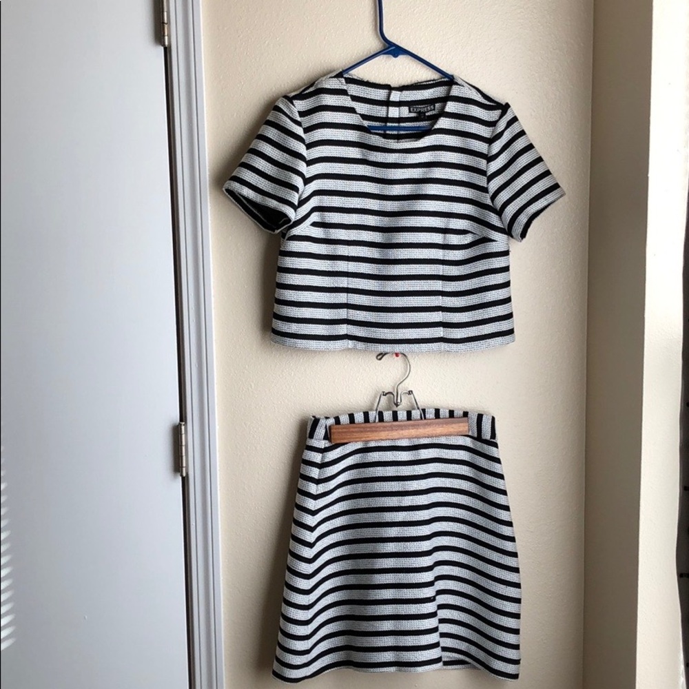 Crop top and mini skirt set